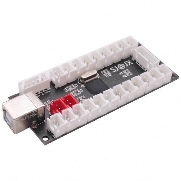 Null forsinkelse USB Arcade-enkoder for MAME JAMMA og PC-kampspill Svart