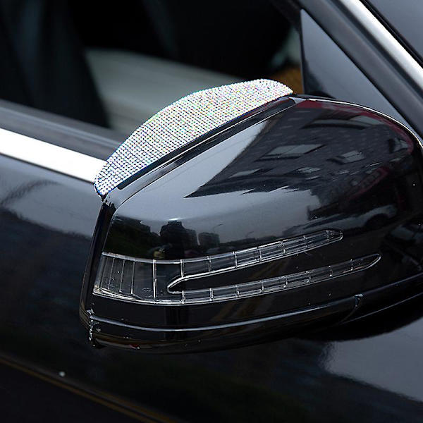 2kpl tekojalokivi auton taustapeili sateen kulmakarva vedenpitävä auton sivutaustapeili aurinkosuoja Varjostin sadesuoja Autotarvikkeet| | 1pair AB white