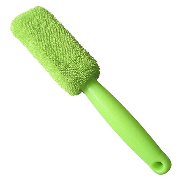 Bilvask Dekkbørste Mikrofiber Bilhjulbørste Bilvask Bilvask Med Twisted Braid Rag Wipe Bilrengjøringsprodukter| | green