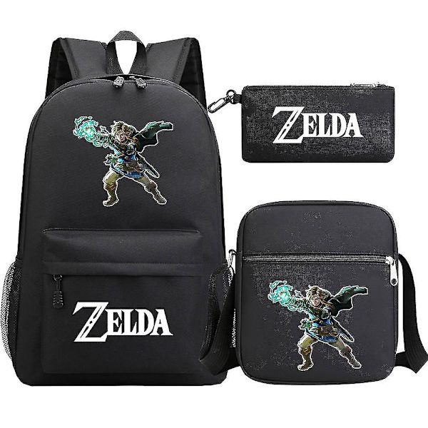 "kingdom of Zelda" Tears Print Skolväska för tonårsstudenter Tredelad: Axelväska för män och kvinnor 5