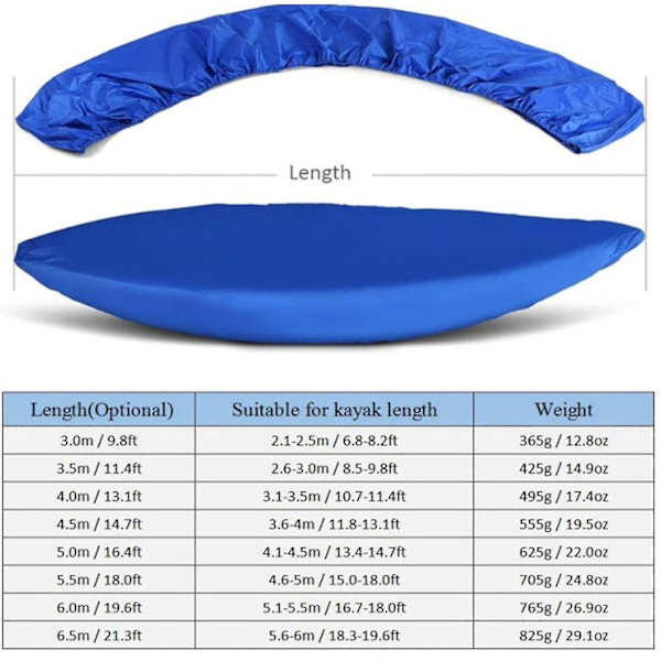 Beskyttelse Kajak Cover Vandtæt resistent Støv Boat Opbevarings Cover Beige XXL