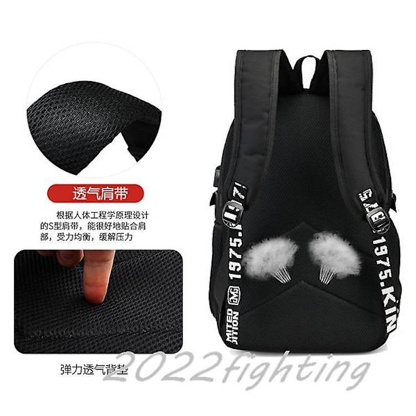 Minecraft Ryggsekk Svart Usb Lader Port Vanntett reisevesker Skoleveske 15 Computer Business Bag Vanntett Mochilas Gray