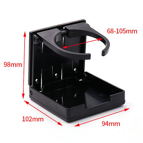 2st Vikbar kopp Dryckeshållare Mugghållare Bricka Vattenflaskhållare Justerbar dryckeshållare För bil Fordon Lastbil Båt Camper Rv - Dryckshållare 2pcs white