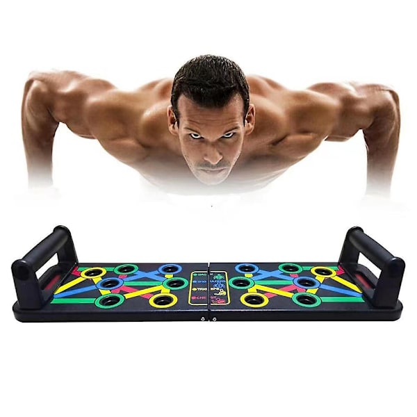 Taitettava 14 in 1 Push Up Board Fitness Harjoittelu Kuntosali Lihasharjoituspuristin