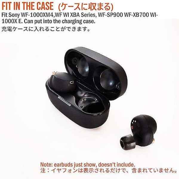 Memory foam , joka on yhteensopiva Sony Wf-1000xm4 Wf Wi Xba -sarjan kanssa Wf-sp900 Wf-xb700 Wi-1000x, tranya By Tennmak 6M-CASE