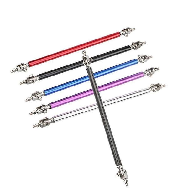 2 stk 20 cm Universal Justerbar Bil Frontfanger Leppe Splitter Støttestang Red