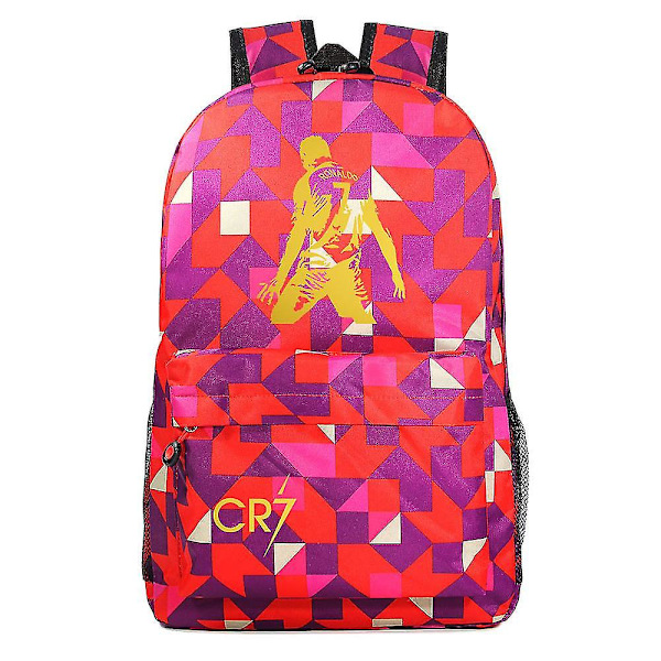 Cr7 ryggsäck USB laddning för pojkar och flickor, skolväskor för laptop med stöldskydd, resemochila 10