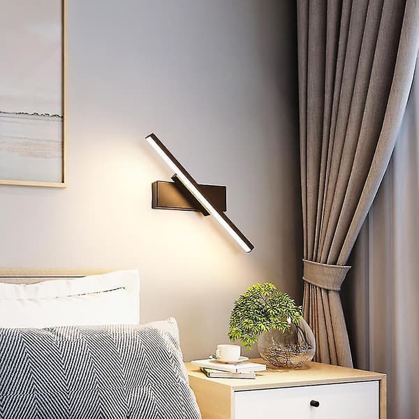 Moderne LED Vegglampe - Stilig Sort og Hvit Design