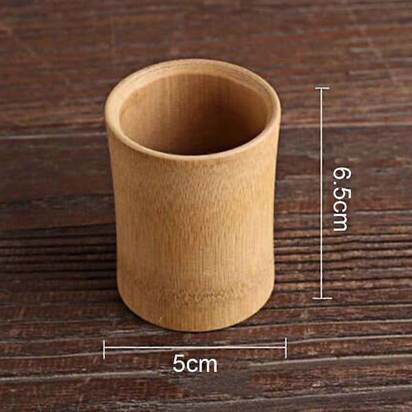 Naturlig Bambu Juice Mugg och Kopp Drickskoppar för Sake kaffe och te, 12 Designer att Välja A