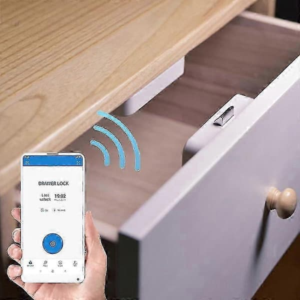 Bluetooth Smart Skabslås Nøglefri Usynlig Sikkerhed til Skuffer og Møbler White
