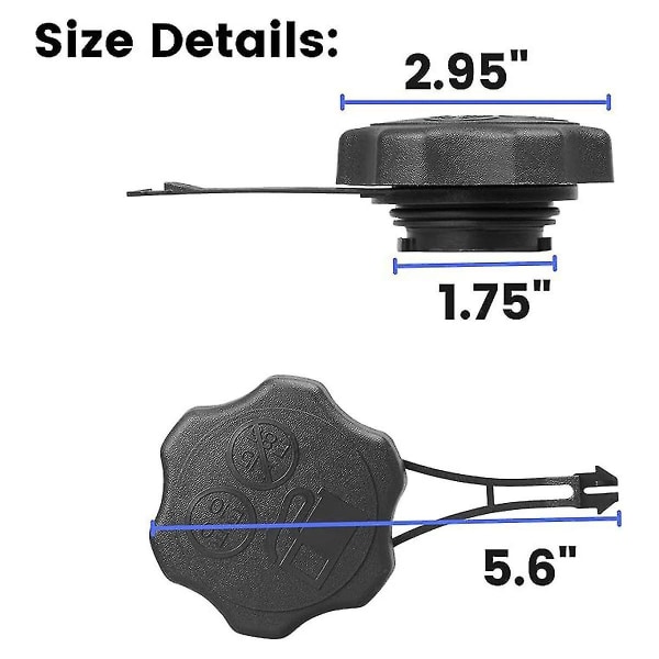 594061 kaasukorkin vaihto sopii ruohonleikkuriin, polttoainesäiliön korkki & Stratton 675exi 725exi moottorille Ga