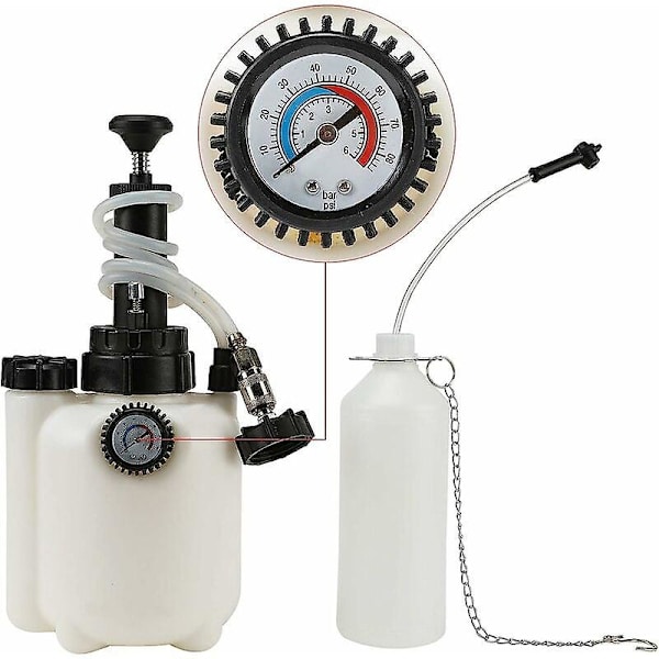 3L Bilbromsavluftare, Bromsvätskeluftare, Med E20-adapter, 10-30 Psi Arbetstryck, Bromsavluftare