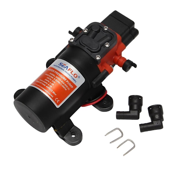 Seaflo 12v vattentrycksmembranpump 3,8 lpm 1,0 gpm 40 psi