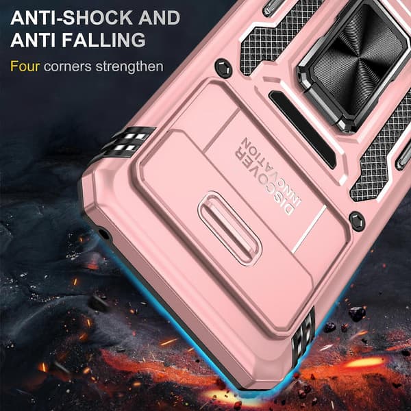 Armor PC + TPU Kameraskydd Mobilskal Rose Gold For Google Pixel 8