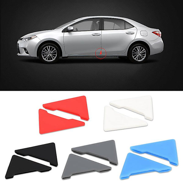 2kpl / set Auton etuoven kulman törmäyssuoja autooven puskurille Silikoni naarmuuntumaton auton ulkotarvikkeet| | 2pcs gray