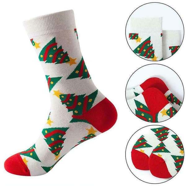 Menn Kvinner Jul Stretch Mid Calf Sokker Gaver E