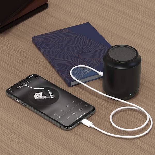 Aux-kabel for i bil 3,5 mm Aux-stereo/hodetelefoner/høyttalerstøtte Alt iOS System-Hvit(1M)