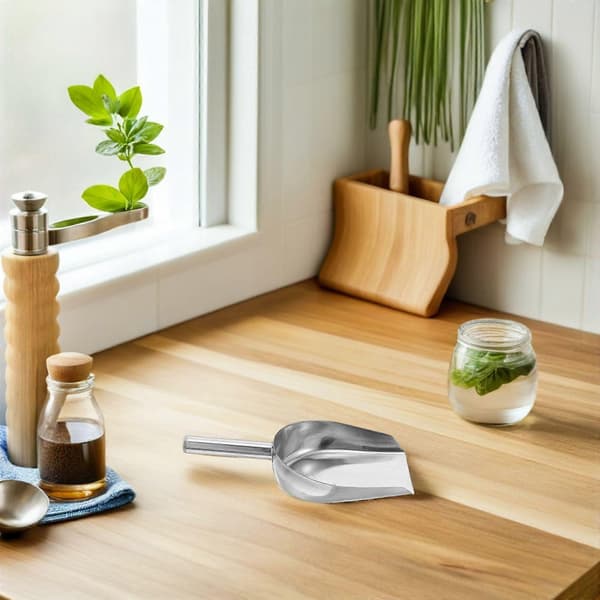 2 stk. isbitspade kaffebønnespade rustfritt stål melskovl til kjøkken 25.00X12.00X4.00CM Silver