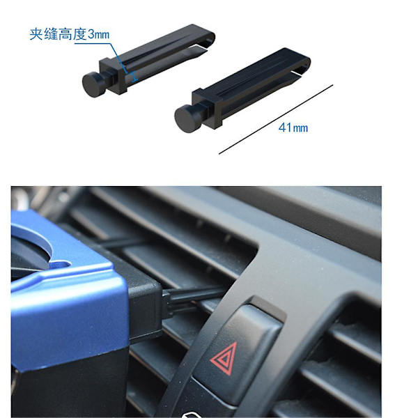 Bil Mugghållare Utlopp Luftventil För Mini Cooper Polo 6r Volvo V70 Renault Captur Opel Toyota Aygo Opel Astra H|drycker Hållare| Black color