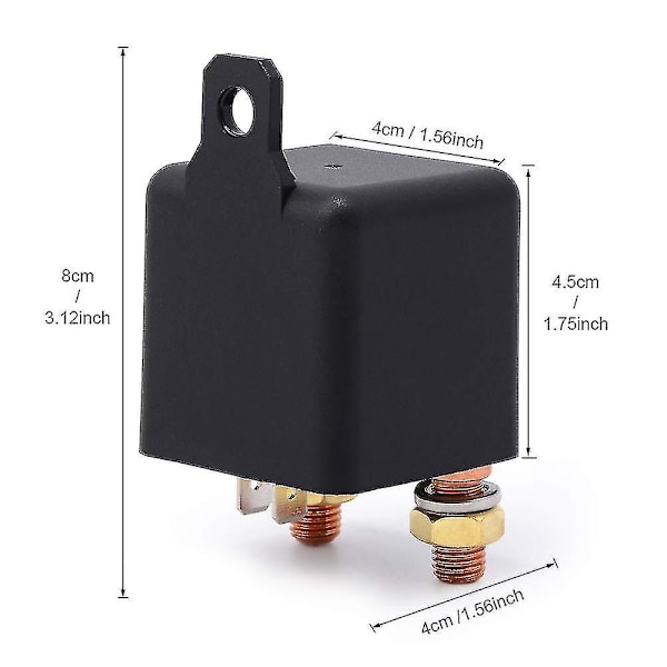 4 Pin 12v 250a högpresterande batterikontrollbrytare Startrelä för bil motorcykel lastbil