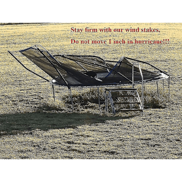 Trampolinpløkker, kraftige teltpløkker, galvaniserede U-formede ankre, 8 stk.