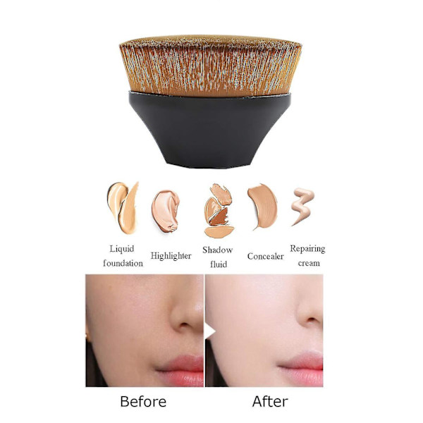 Foundation Brush Make Up Brush No Trace Design Blush Brush för vätska, isoleringsvätska, Concealer Premium med förvaringsbox