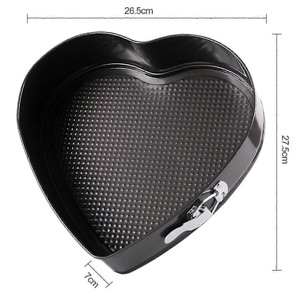 JiKaiX Hjerteformet Springform Madkvalitet BPA-fri Varmebestandig Genanvendelig Mikrobølgeovn Sikker Non-stick Cheesecake Form 20cm