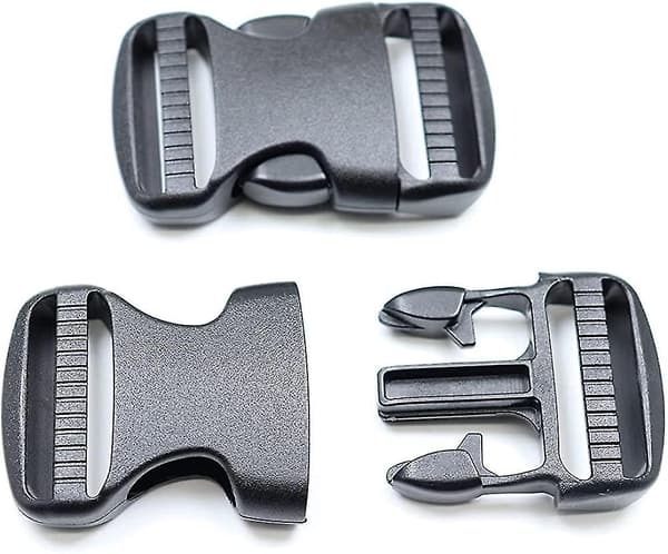 Side Release Buckles,heavy Duty Plastic Buckle Clips Snaps Backpack Belt Replacement Buckle(4 Pcs, Black)