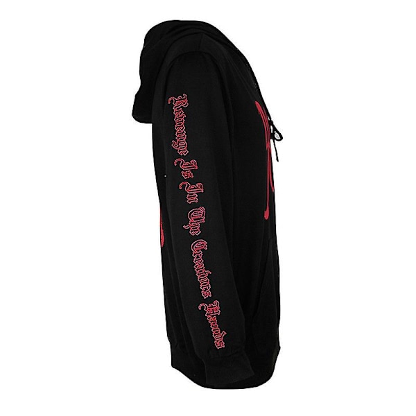 Revenge Kill Letter printed Herr Jumper Hooded Sweatshirt Hoodie Sweatshirt Toppar Black M