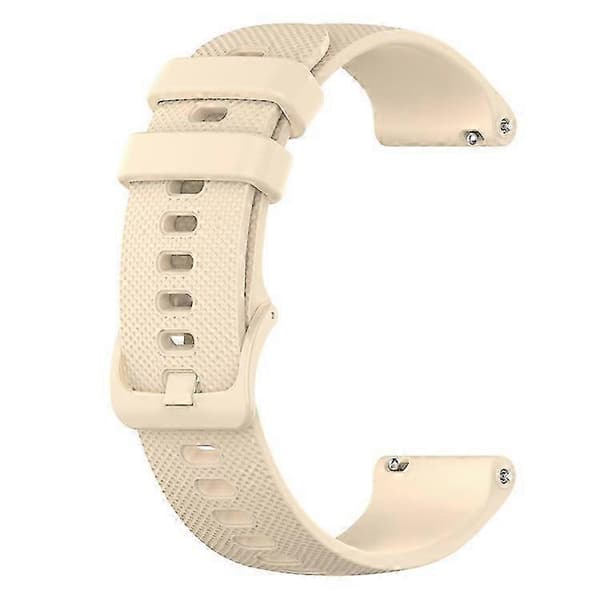 18 mm gitter silikonebånd til GarminActive S Beige