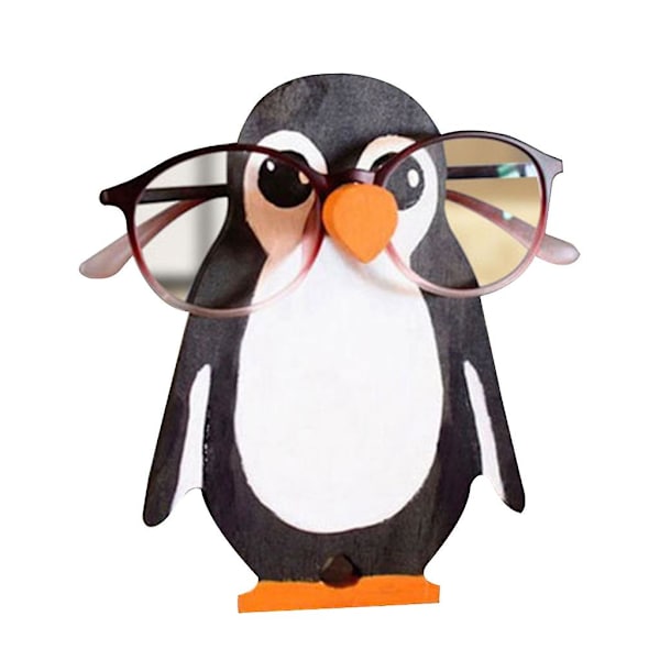 Eläinlasiteline Käsin veistetyt puiset silmälasit silmälasien aurinkolasipidike Penguin