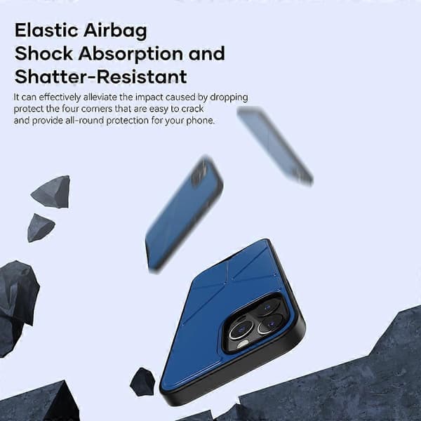 Til iPhone 13 Pro ROCK Element Plus TPU + PC Støtsikkert beskyttelsesdeksel med sammenleggbar holder Black