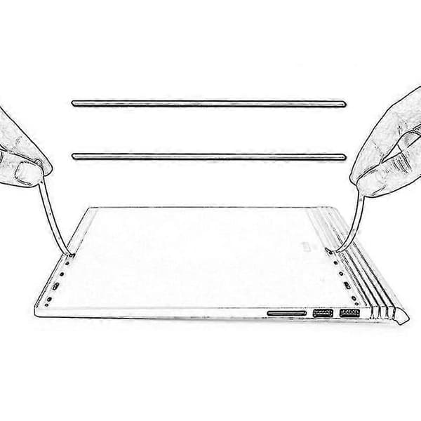 2 stk. udskiftningsgummifødder til Microsoft Surface Book 1/2 skridsikker strimmel One Size