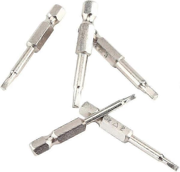 Triangulära skruvmejselbits 5 st S2 stål TA1.8/2.0/2.3/2.7/3.0 Magnetiska