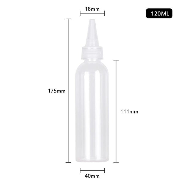 5/10/20/30/50/60/80/100/120/150/200/250 ml plastikpresset dråbeflasker Klar skarp mund 120ml