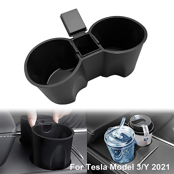 Auton keskikonsolin mukinpidikkeen sisäosa Tesla Model 3 Y 2021 2022 -auton sisätilojen tarvikkeet Keskikonsolin mukiteline|juomatelineet| BK01