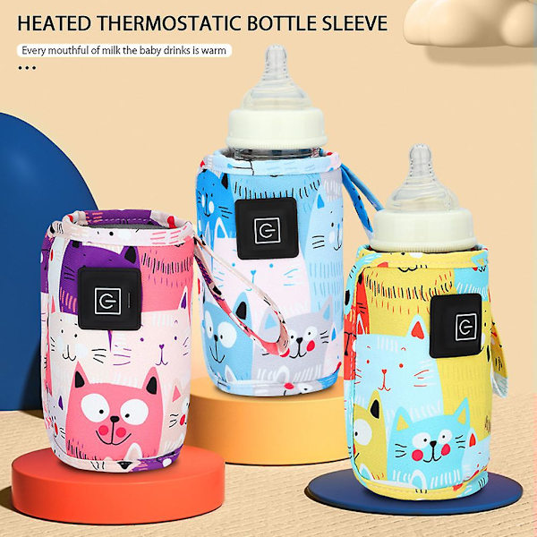 Usb Baby Bottle Warmer Bag 3-trinns temperaturkontrollflaskeisolasjonshylse Camouflage Puzzle Powder