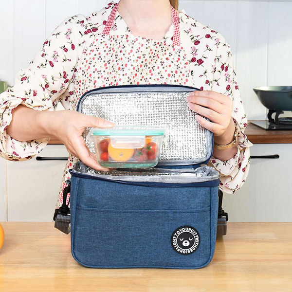 Matpose For Dame/Herre,isolert Lunch Box Kjølepose Hidden green