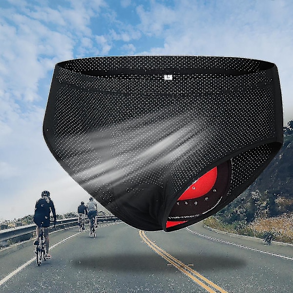 Herre cykelundertøj åndbar polstret cykelshorts cykelundertøj shorts M Black