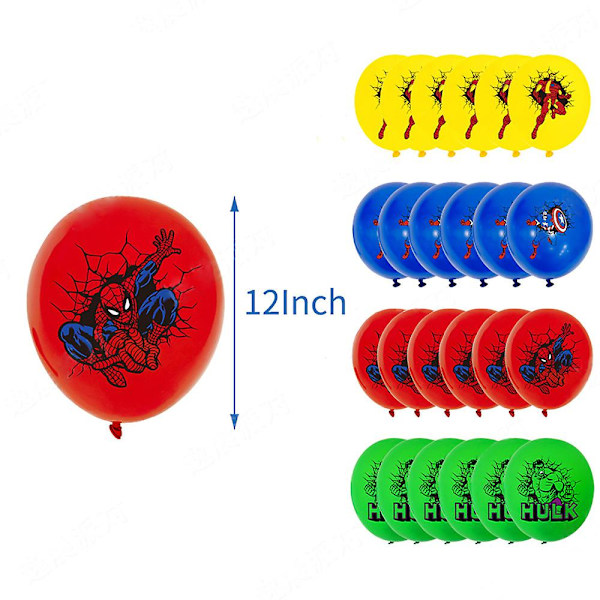 Avengers-supersankariteemainen syntymäpäiväjuhlat Ilmapallot Banderollit set