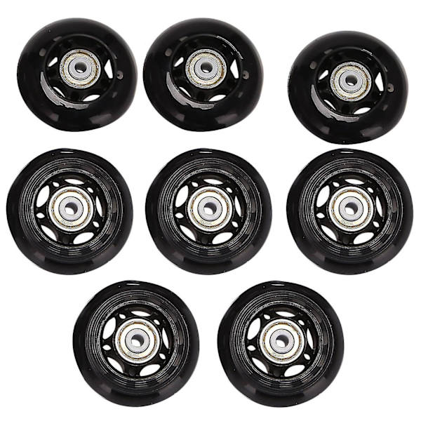 8-pack inlineskaterhjul, inomhus/utomhus rullskridskohjul, ersättningshjul med lager 64m