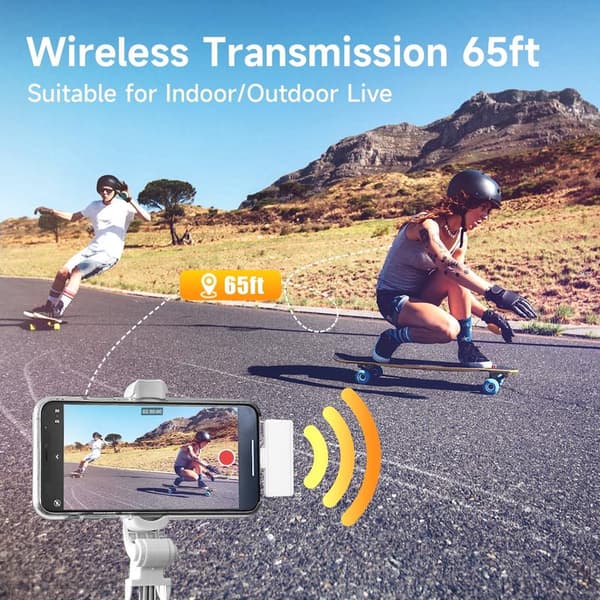 Trådløs Lavalier-mikrofon til iPhone/iPad, Plug and Play, 2-pak