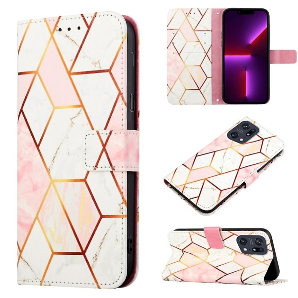 Taske til Oppo Find X5 Pro Cover Wallet Marmor Magnetic Læder Taske C4