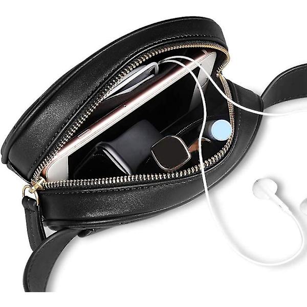 Fanny Pack naisille, vedenpitävä Pu-nahkainen pussipussi naisille Bun Laukut naisille Muoti (musta)