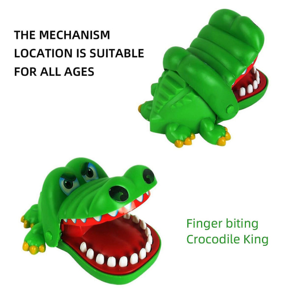 Hauska krokotiilihai suu hammaslääkäri purra sormipeli gag-lelu lapsille lapset leikkivät leluja