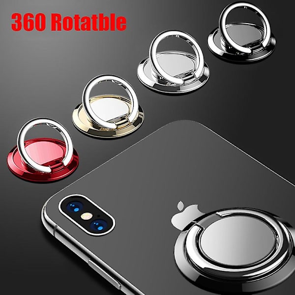 360 pyörivä sormus matkapuhelimen pidikkeen jalusta kahva universal magneettikiinnityksellä puhelimen takatarra Pad Bracket Tarra| | Rose Gold