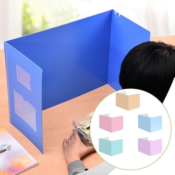 5 stk. skrivebordsdelere, foldbare testdelere til kontor, bibliotek, gruppearbejde