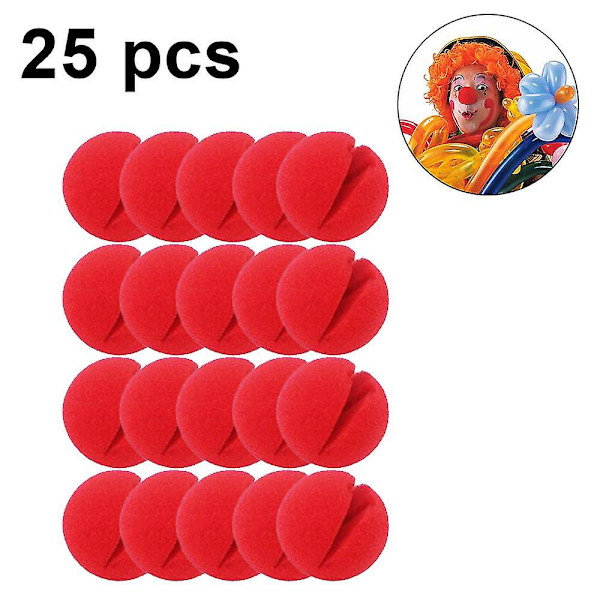 25st Red Circus Clown Nose Juldräkt Cosplay Halloween Dekor