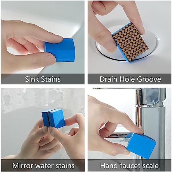 Emery Magic Cleaner Pyyhe Mirror Pesuallas Stain Sponge Cleaner Harja, jota ei tarvitse käyttää Cleaner Baby Scrub Harjaa hiuksille (sininen, one size)