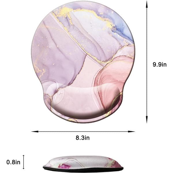 Mouse Pad with Wrist Rest, Ergonomic Mouse Pad with Memory Foam Wrist Support, Non-Slip Rubber Base Gaming Mouse Pad for Home